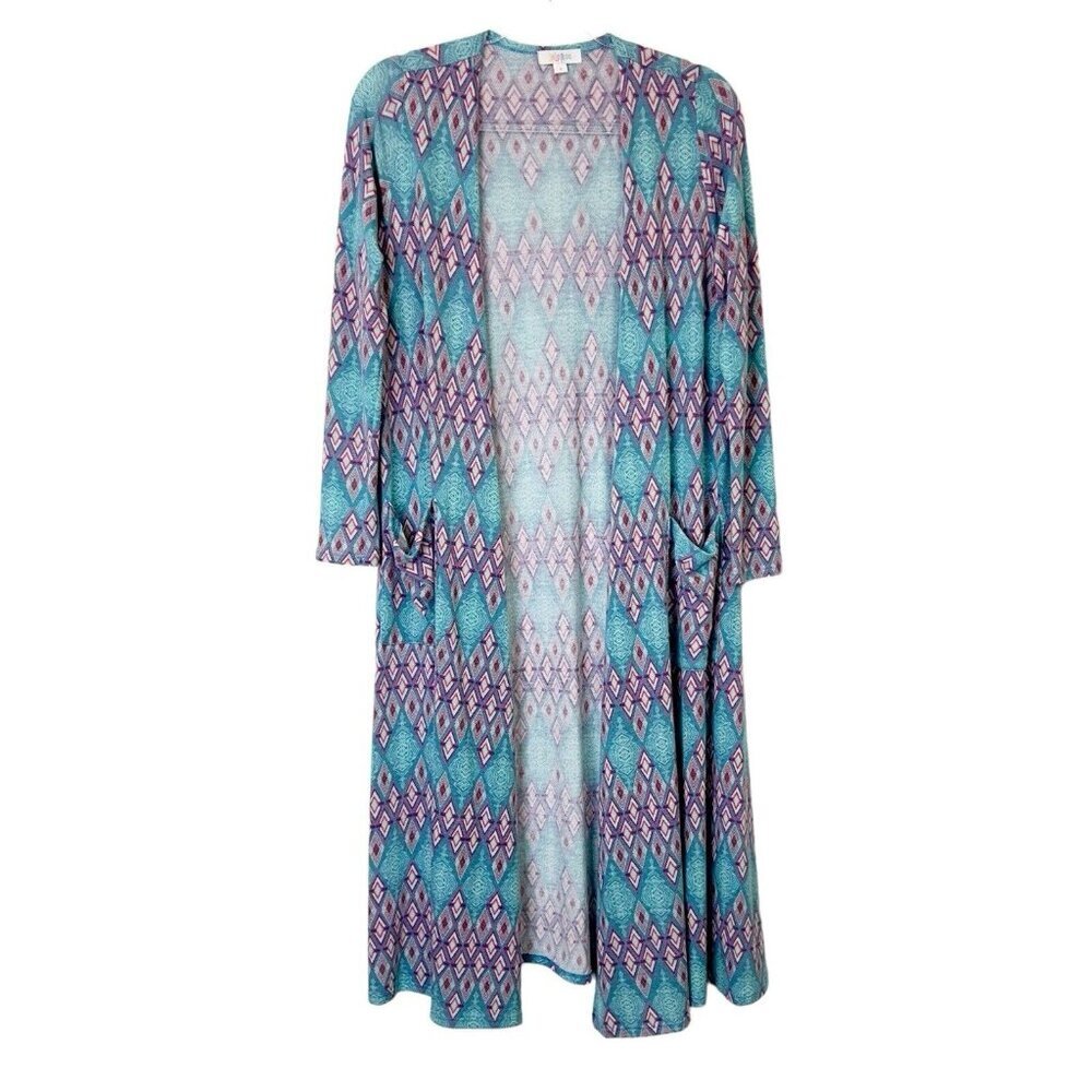 Lularoe Sarah Cardigan Sweater Duster Womens‎ Size Small Open Front Southwest